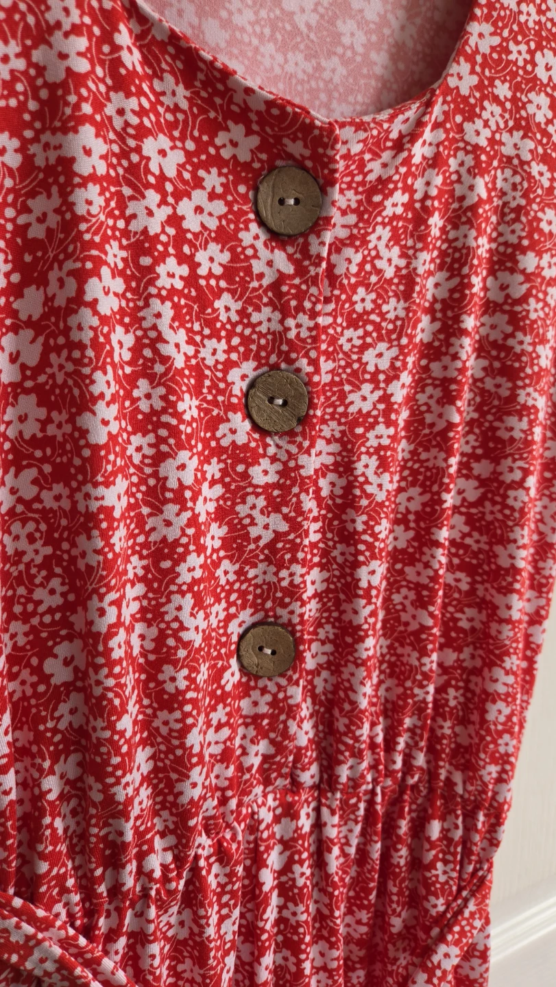 Rebel Sugar Girls Red Floral Jumpsuit Size 12 - photo 2