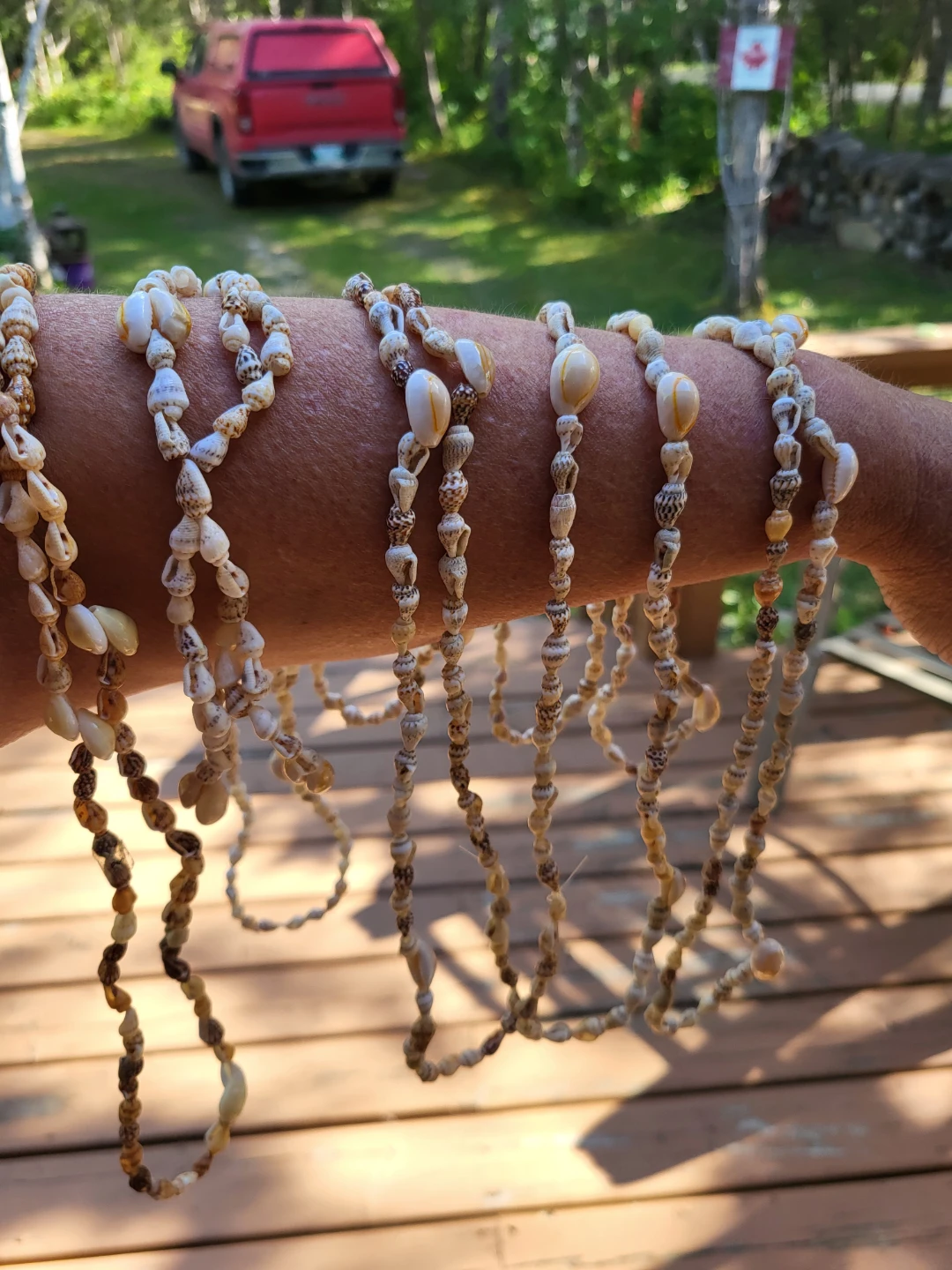 Seashell Necklaces $4 each.
