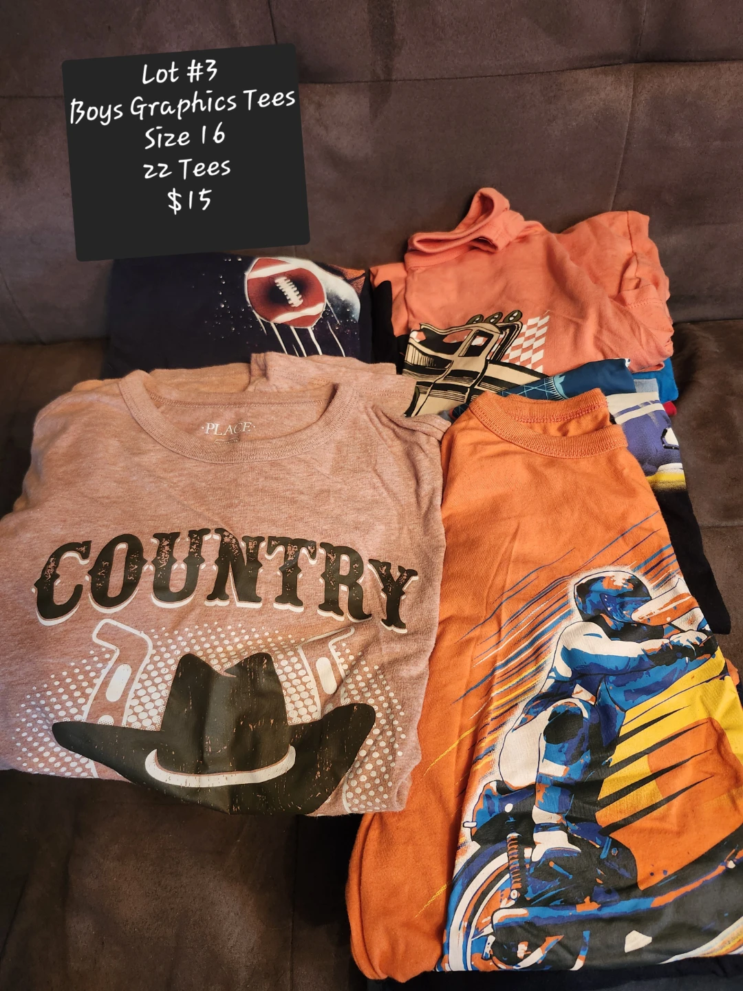 Boys Graphics Tees Lot - Size 16