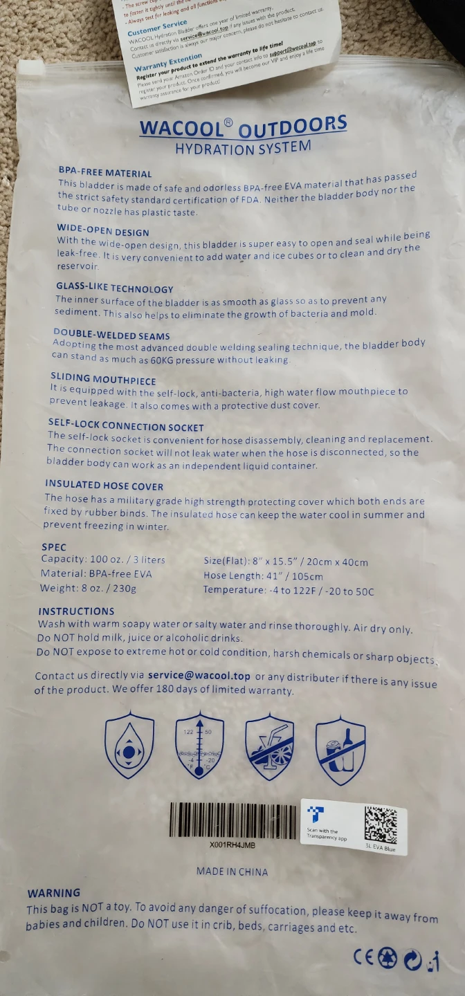 Wacool Outdoors 3L Hydration Bladder - photo 4