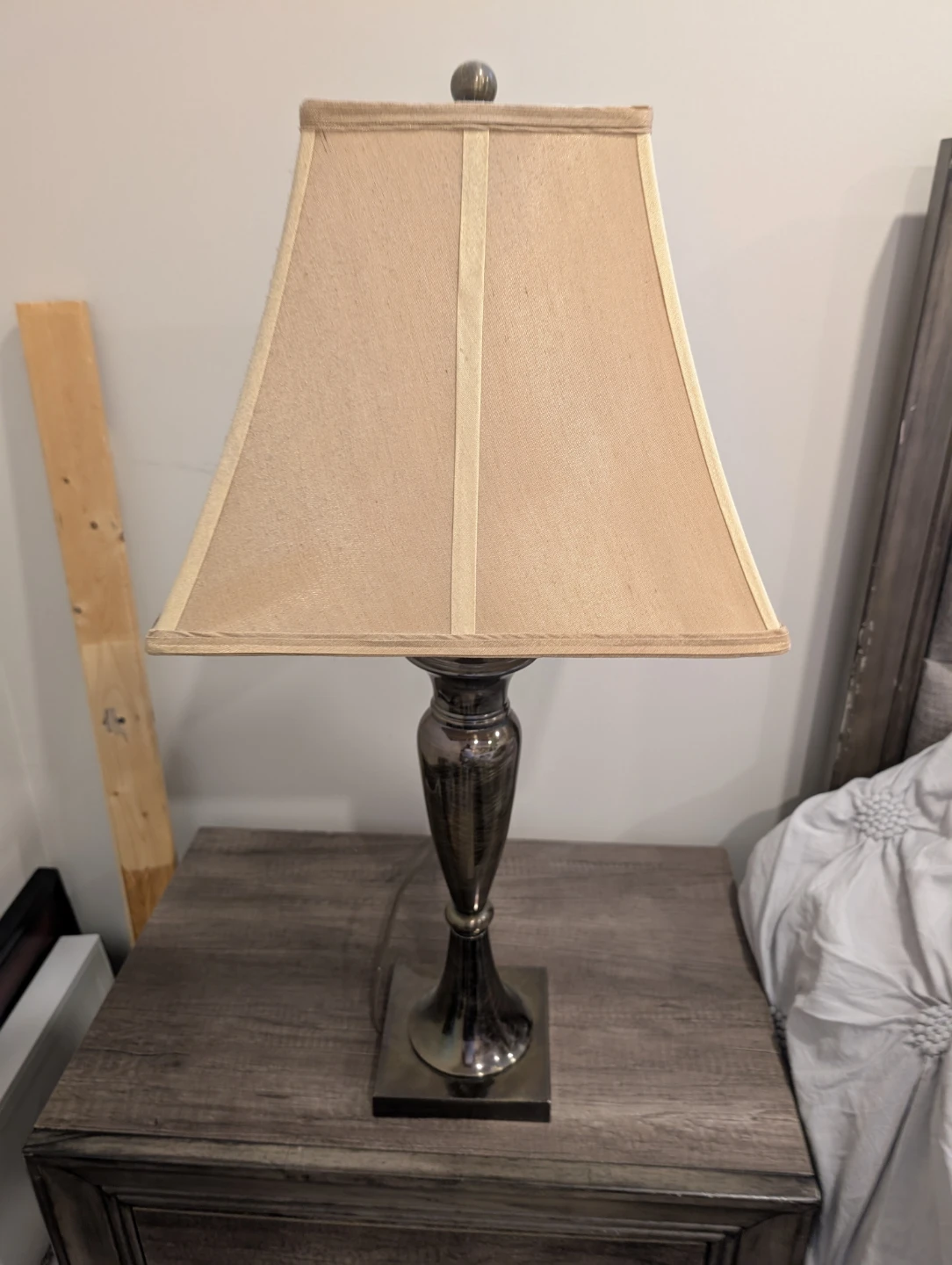Table Lamp with Beige Shade