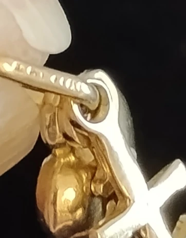 14k Gold Charm Faith Hope and Charity - photo 5