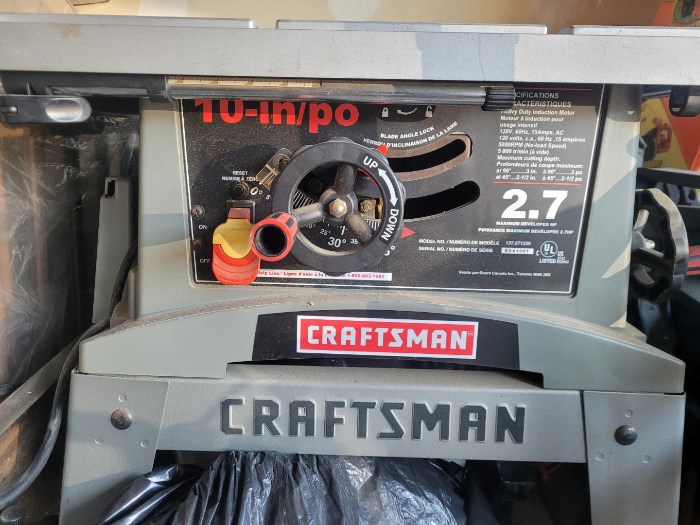 Craftsman 10-inch Table Saw - photo 2