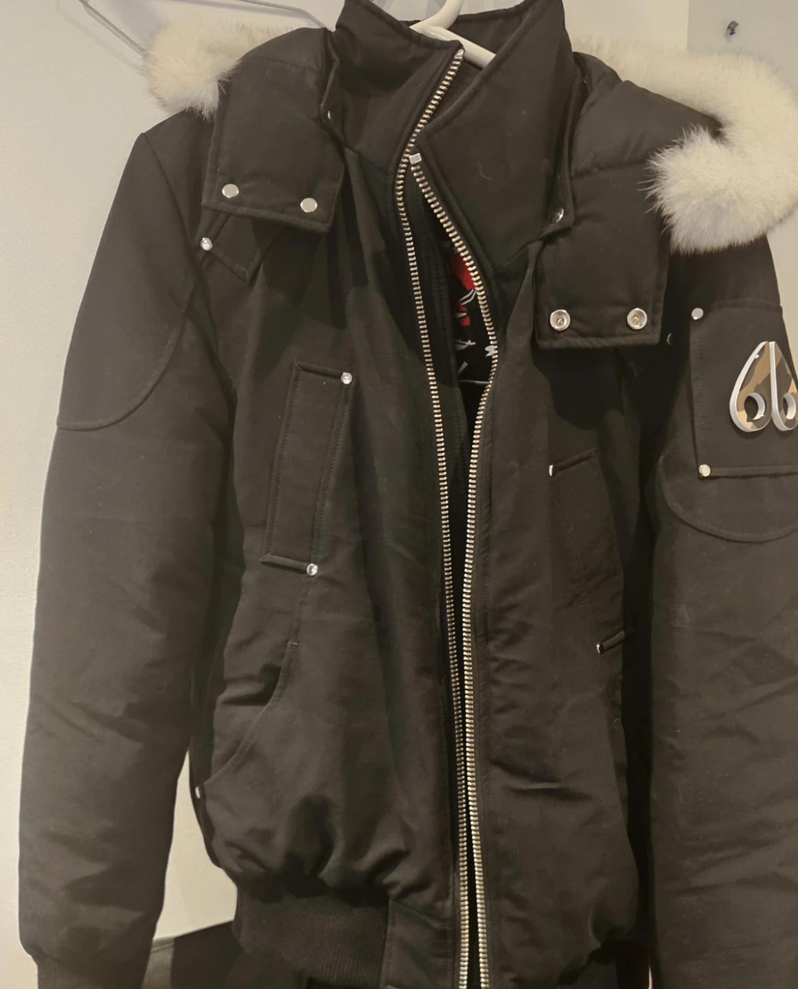 Moose Knuckles Ballistic Bomber Black Jacket