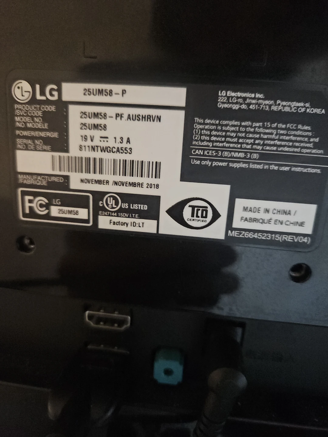 LG 25UM58-P (25-inch 21:9 UltraWide 1080p IPS monitor) - photo 3