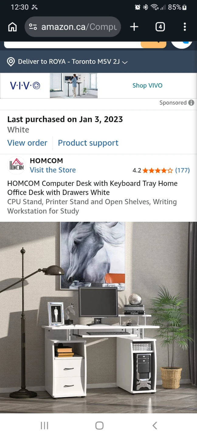 HOMCOM Computer Desk - photo 4