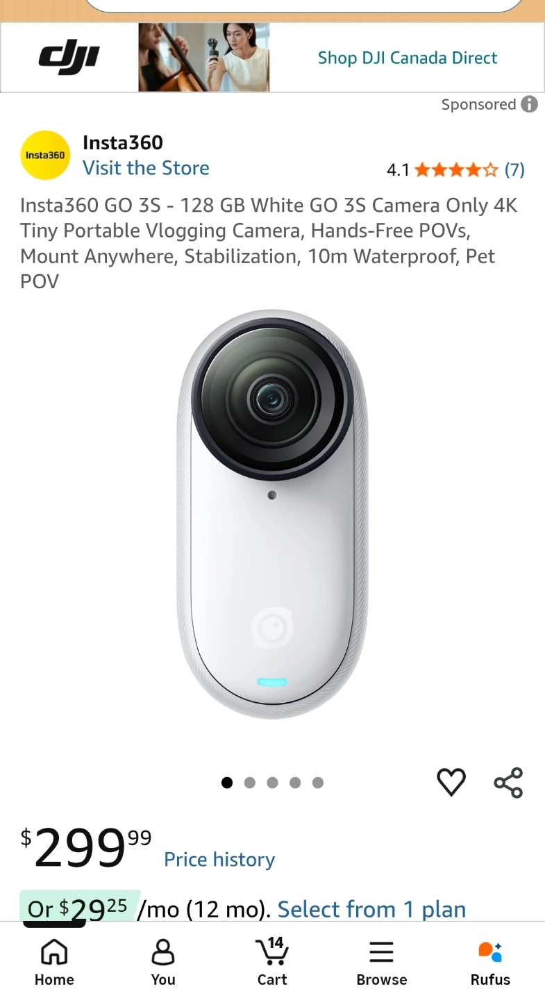 Vlog Cam For rent dji Insta360 Sony