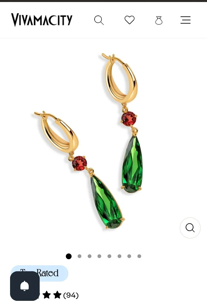 18KT Gold Vermeil Howl's Earrings - Vivamacity - photo 3