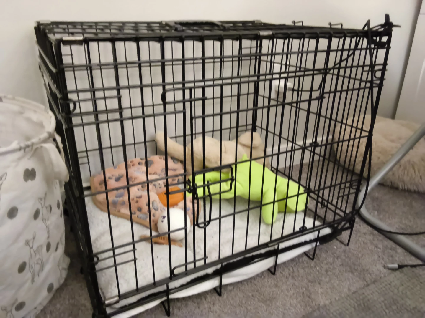 Black Metal Dog Crate (23x20)