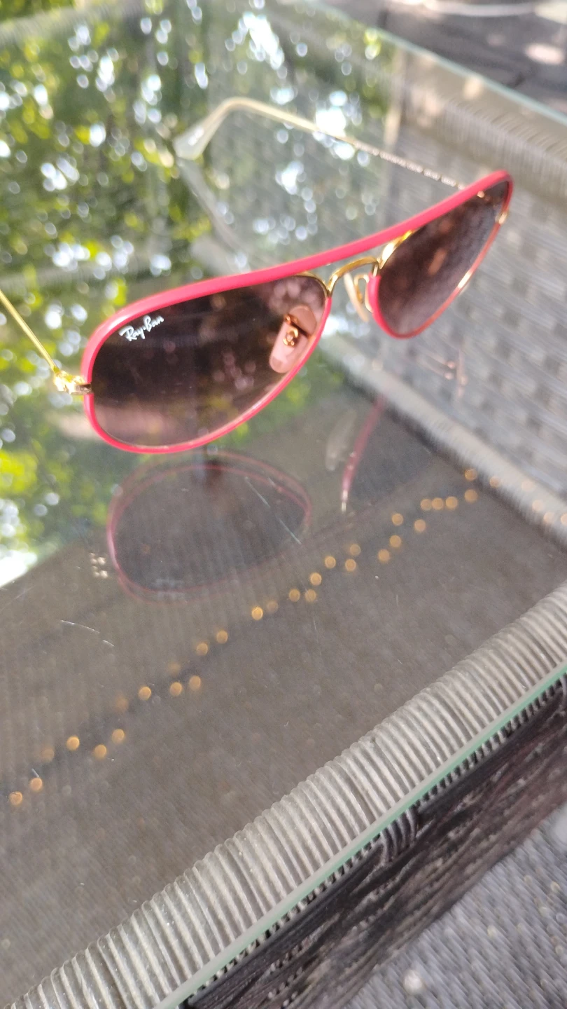 Ray-Ban Aviator Full Color Sunglasses Pink