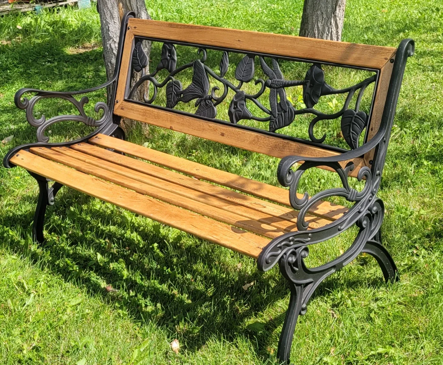 Rebuilt Castiron garden bench - photo 2