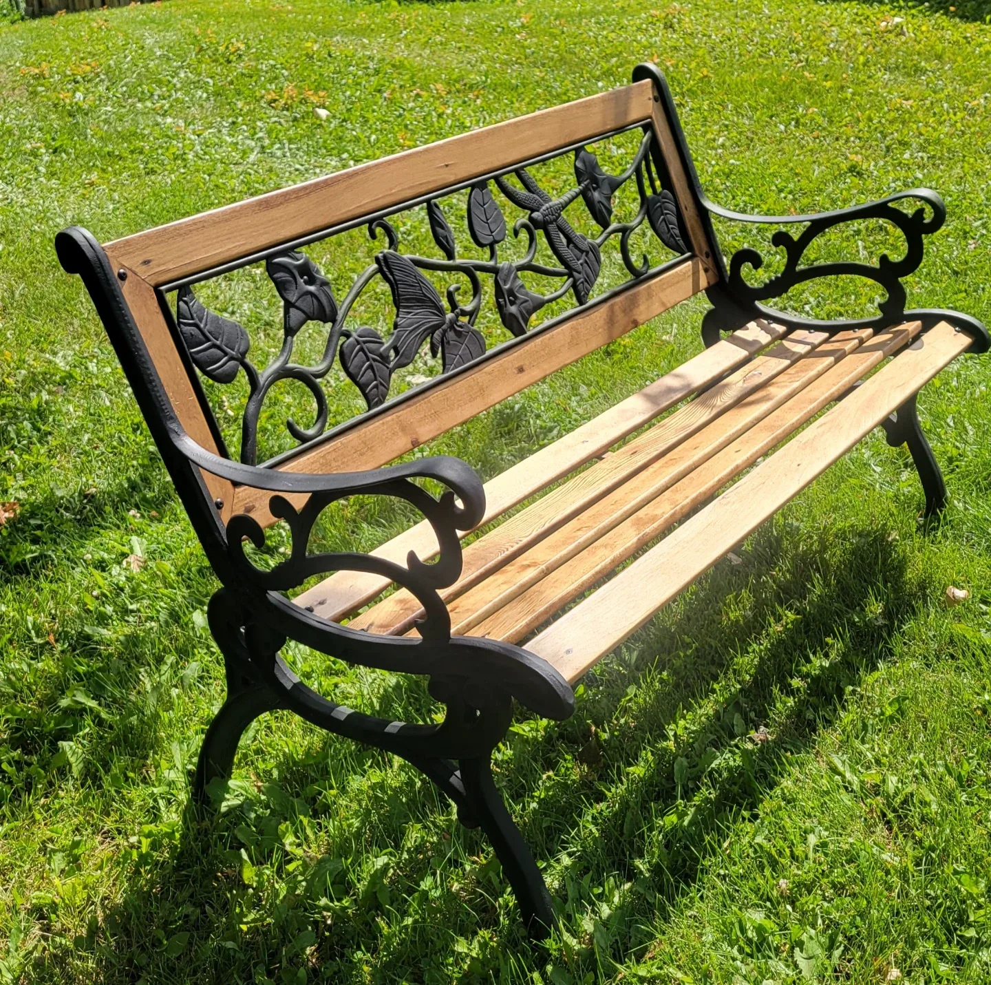 Rebuilt Castiron garden bench - photo 3