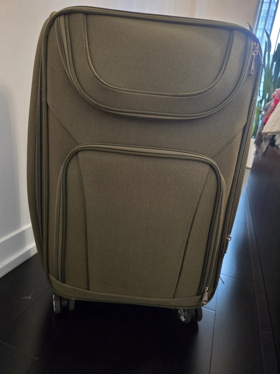 Olive Green Softside Suitcase