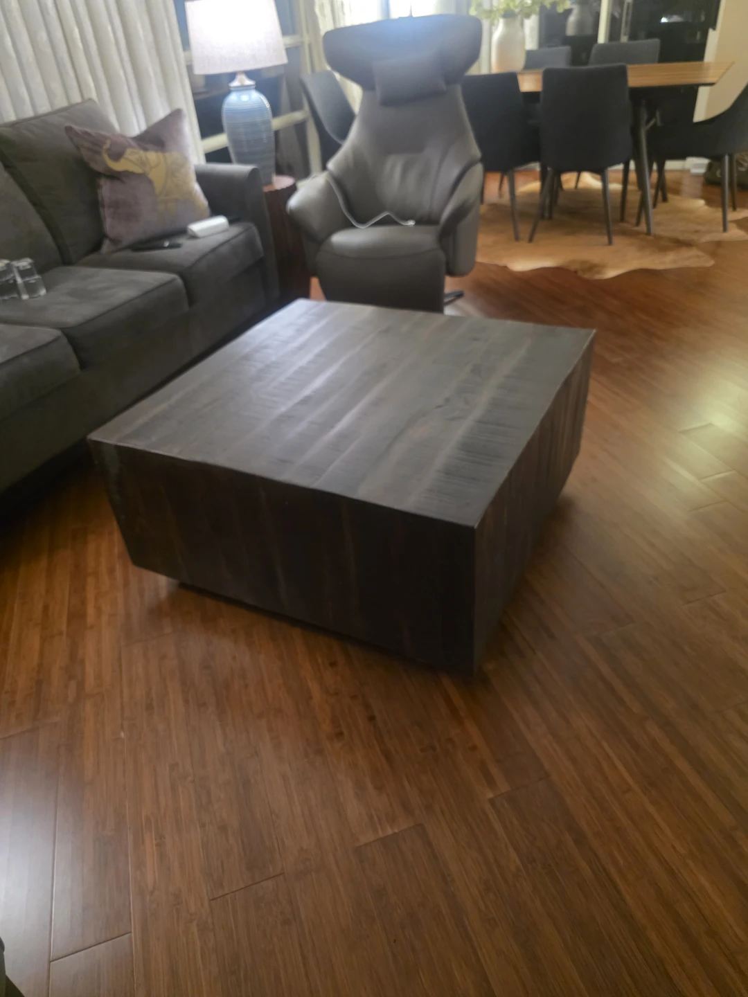 Square Wood Coffee Table - photo 2