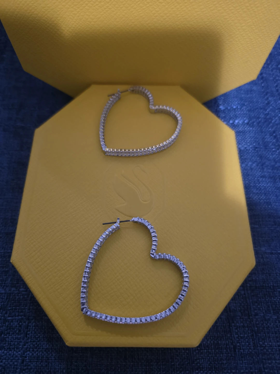Swarovski Heart Hoop Earrings