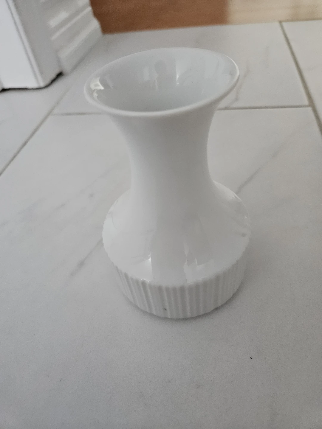 Set of 10 White Ceramic Vases
