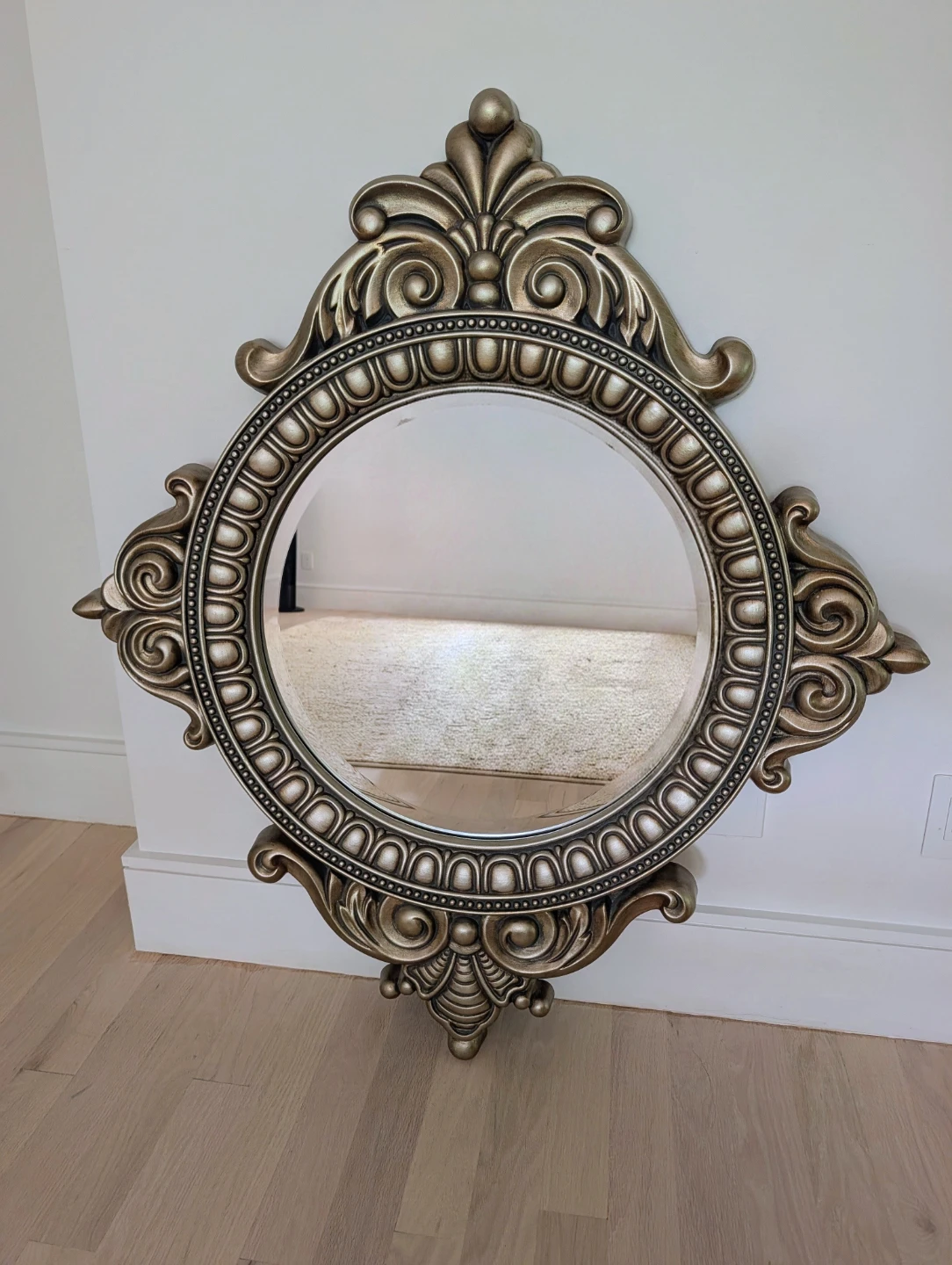 Large Decorative Oval Wall Mirror