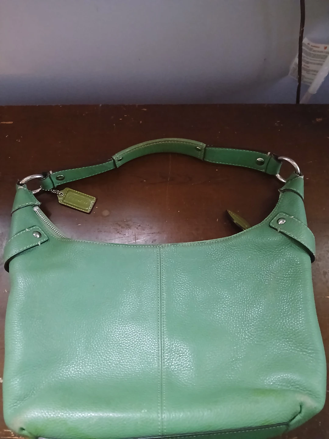 Coach Hobo Bag - Green Leather - photo 2