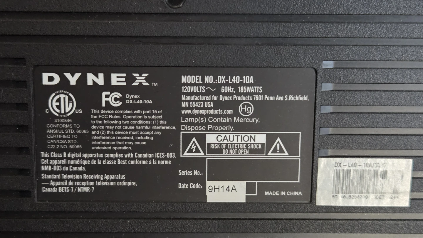 Dynex 40inch TV - photo 4