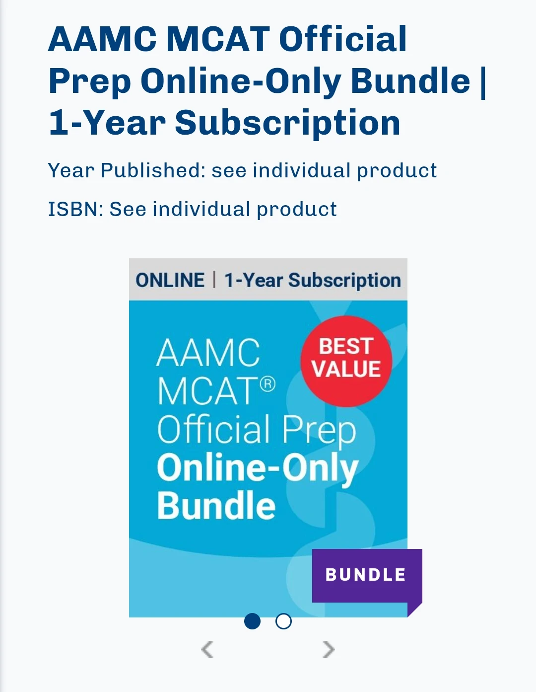 AAMC MCAT Official Prep Online-Only Bundle | 1-Year Subscription