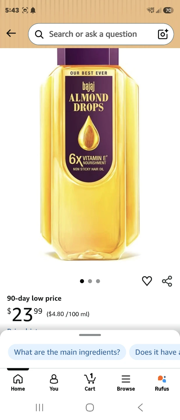 Bajaj Almond Drops Hair Oil 100 ml