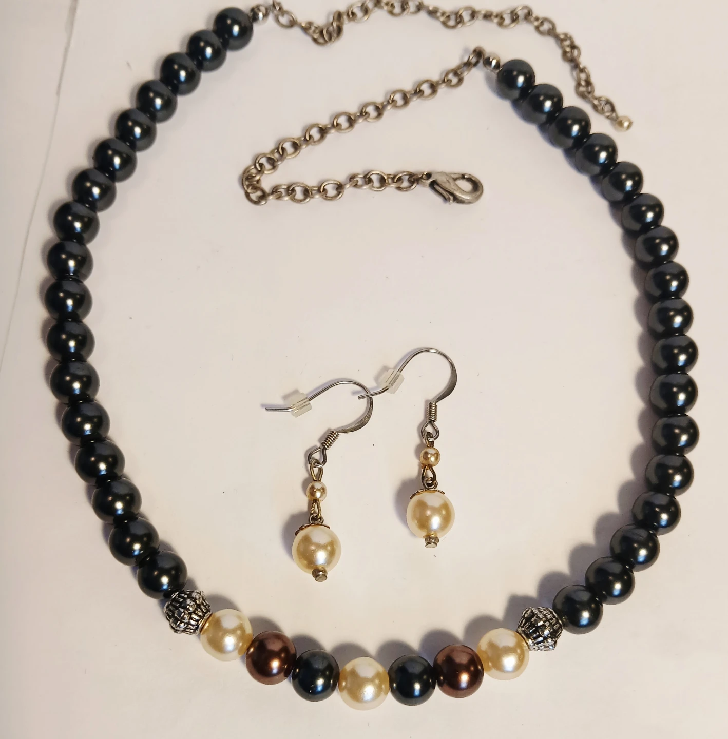 Faux Pearl Necklace and Earring Set - photo 3