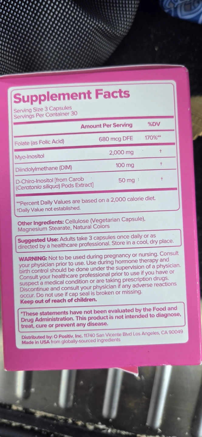 O Positiv FLO Ovarian Support Vitamin Capsules - photo 2