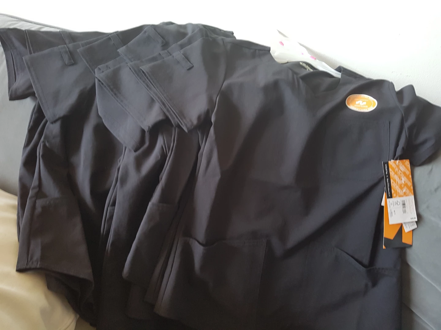 Black Scrub Tops & Pants Set