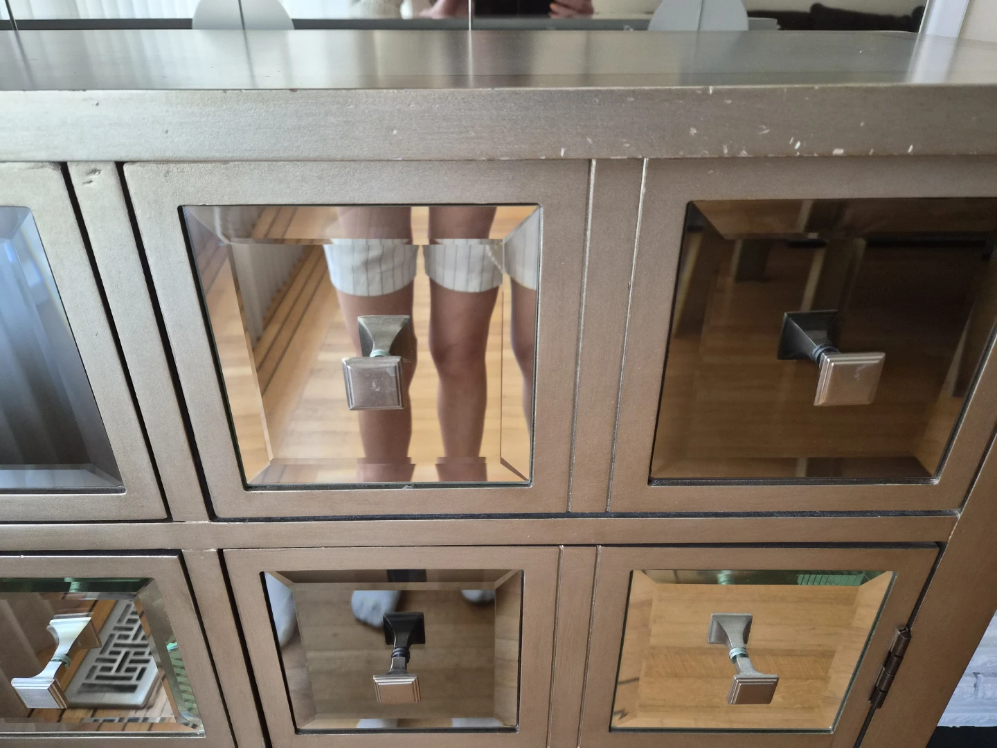 Mirrored Accent Cabinet with top drawers - photo 5