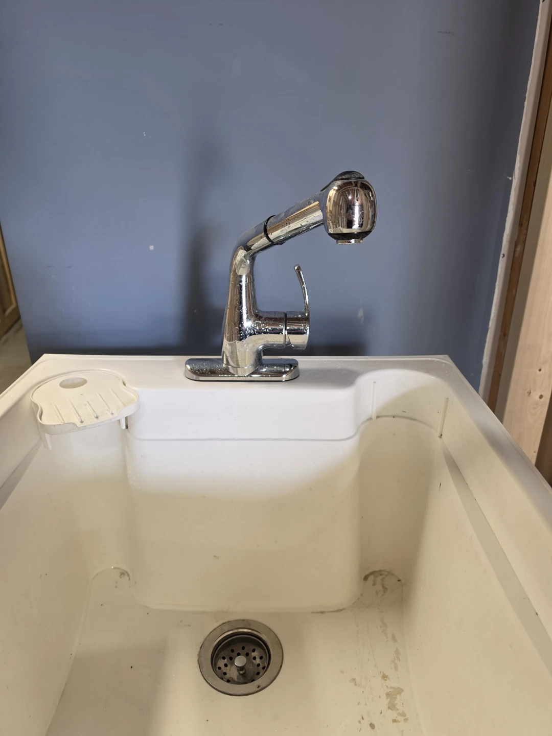 White Bathroom Vanity with Faucet - photo 2