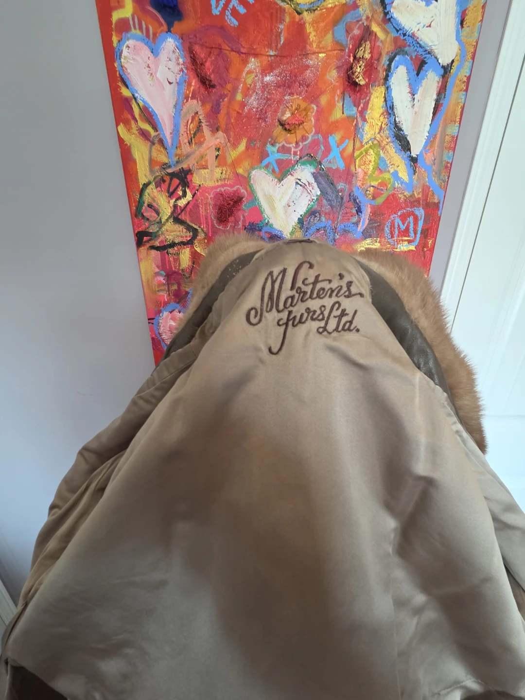 Vintage 1970s mink panel leather trench - photo 4