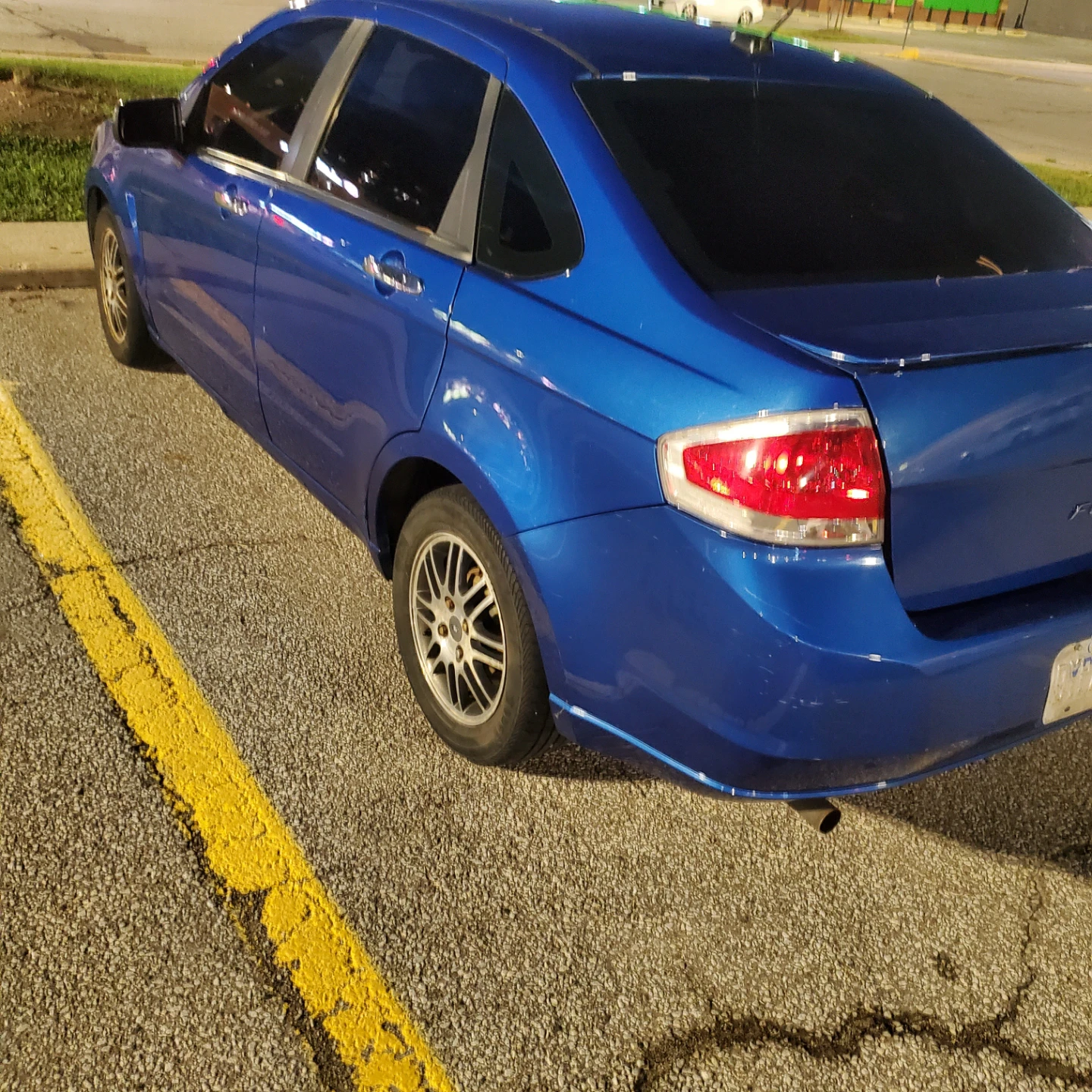 Blue Ford Focus Sedan
