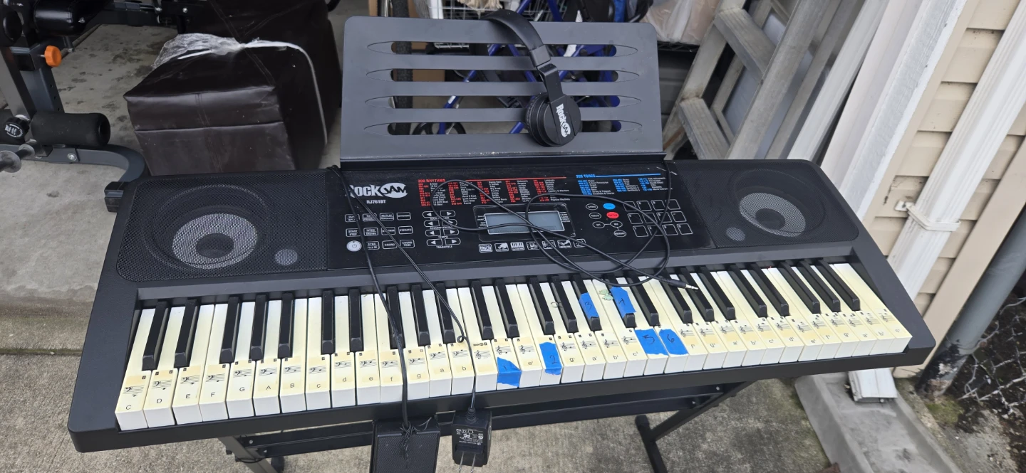 RockJam RJ761BT 61-Key Electronic Keyboard