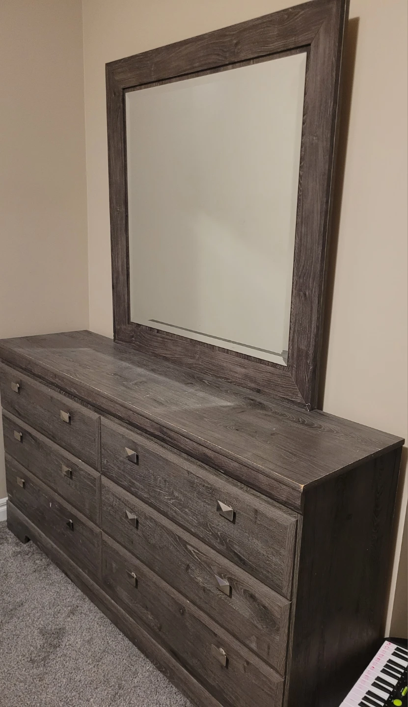 Wooden Dresser with Mirror - photo 2
