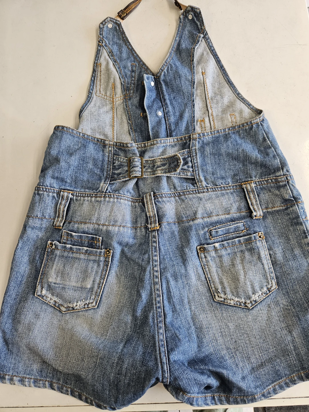 Denim Short Overalls - photo 2