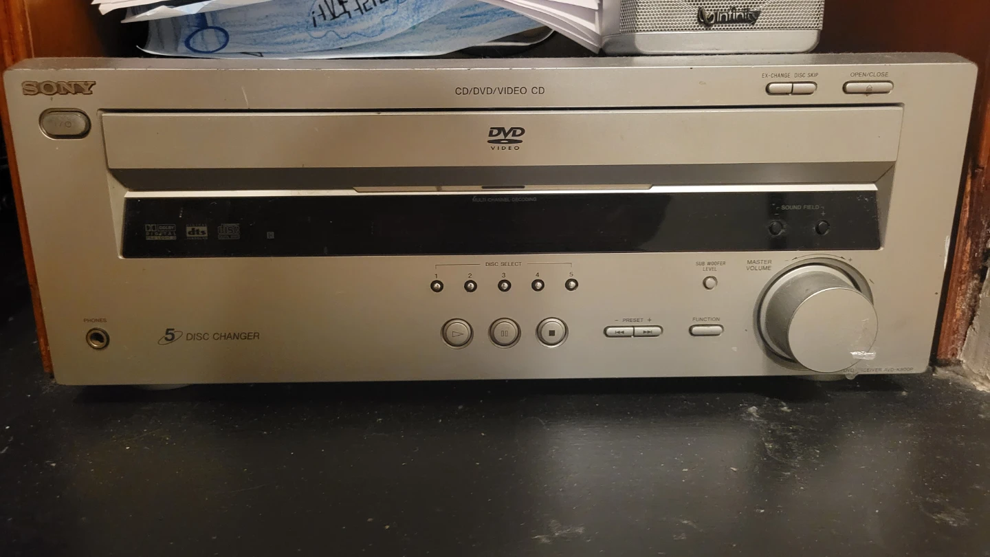 Sony AVD-K800P 5 Disc CD/DVD Player 5.1 Ch Home Theater Receiver