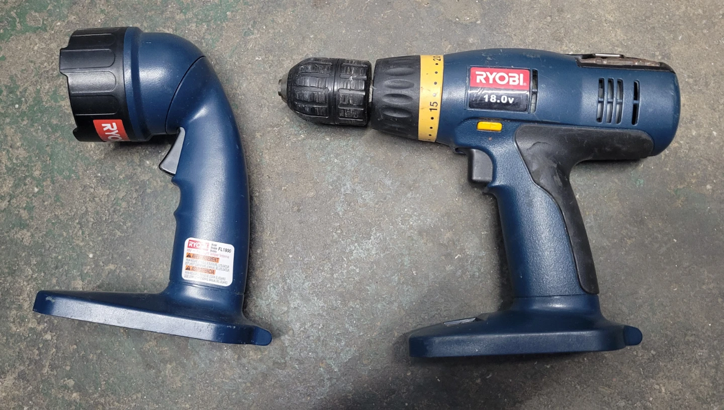 TOOLS ONLY!! Ryobi 18V Drill and Flashlight Combo