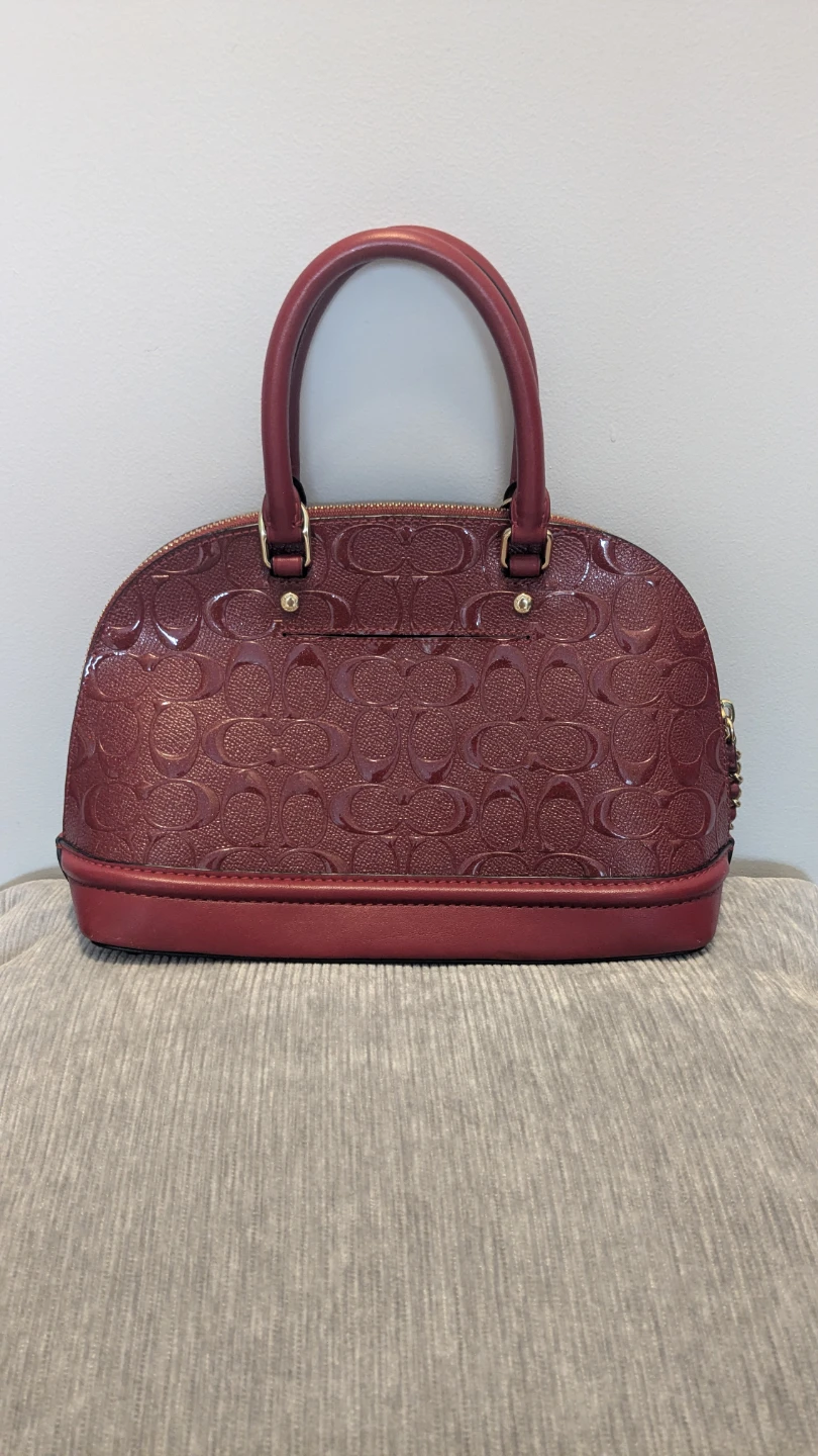 Coach logo leather top handle bag - photo 2