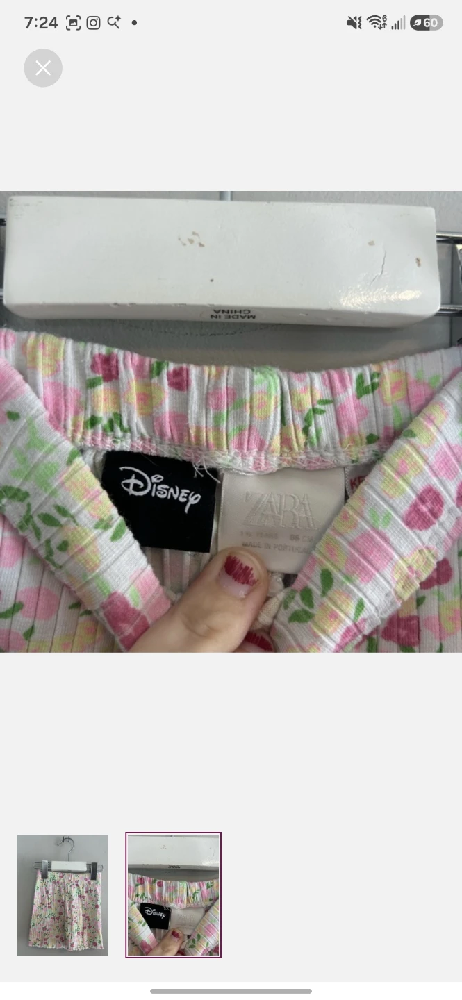 Disney x Zara Floral Ribbed Shorts - photo 2