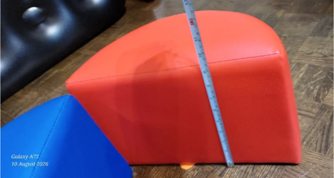 Blue and Red Half-Circle Ottoman - photo 3