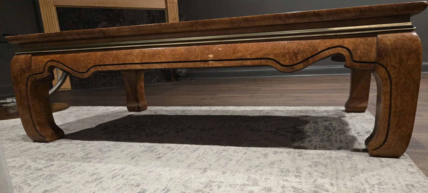 Vintage Ming Style Carved Wood Coffee Table - photo 4