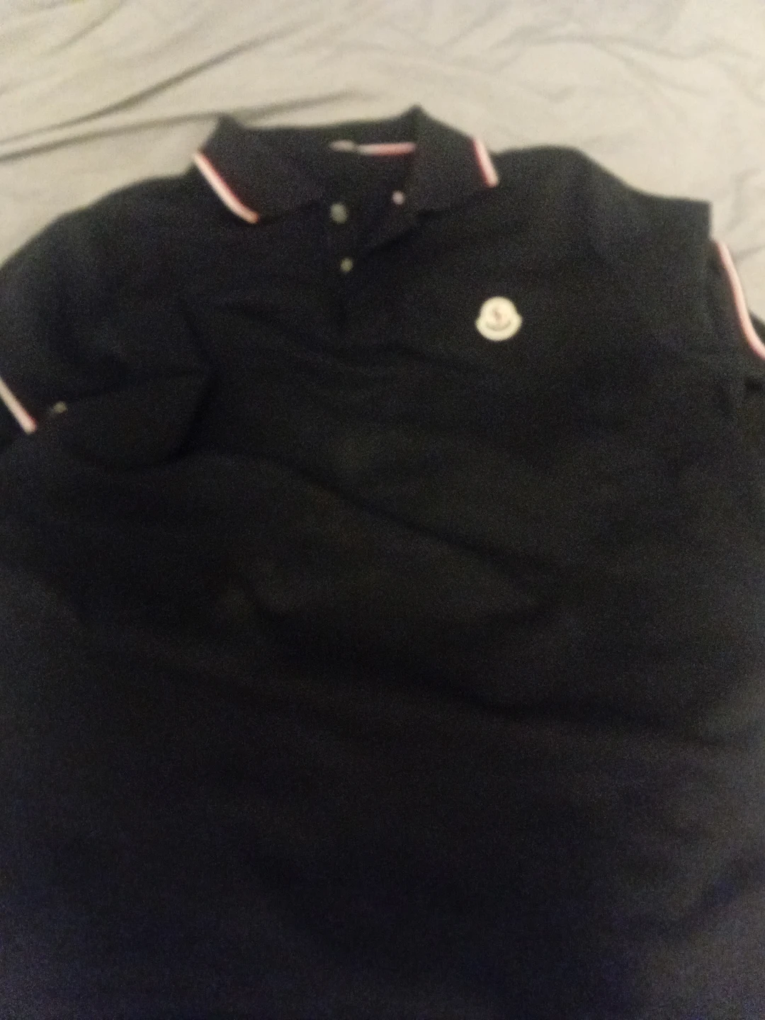 Moncler Navy Blue Polo Shirt - photo 4