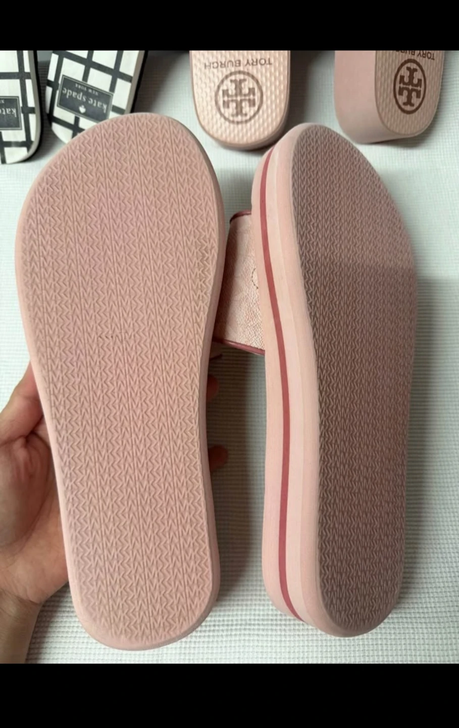Michael Kors Pink MK Logo Platform Slides🍒W8 - photo 4