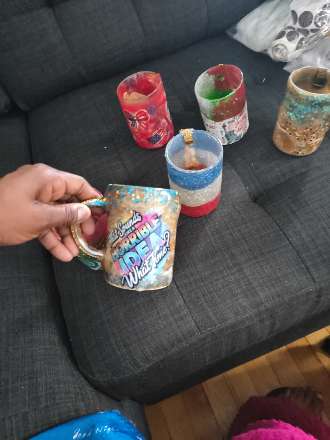 Handmade Glitter Mugs and Cups - photo 4