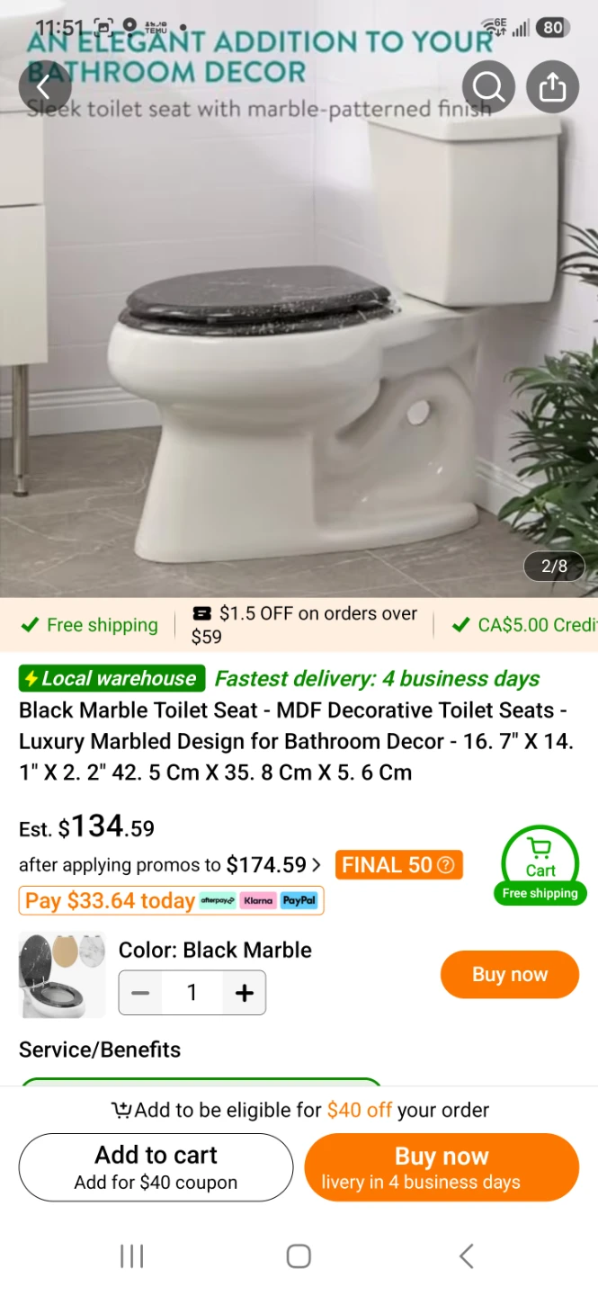 Marbel toilet seat. - photo 5