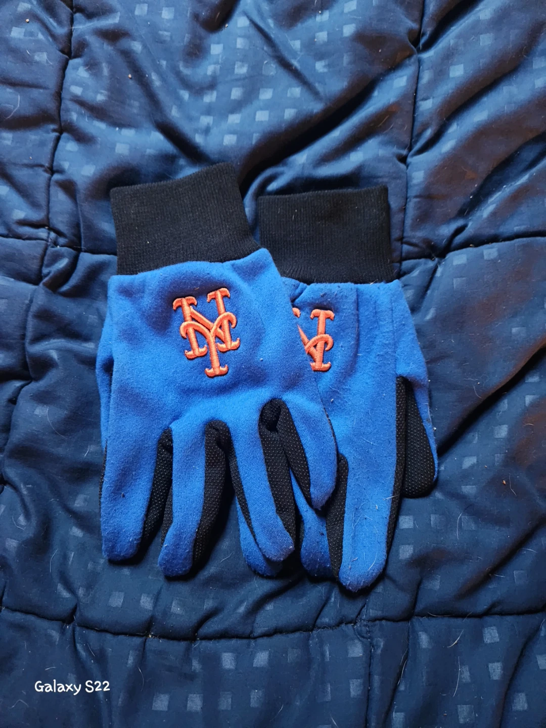New York Mets Blue & Orange Logo Gloves