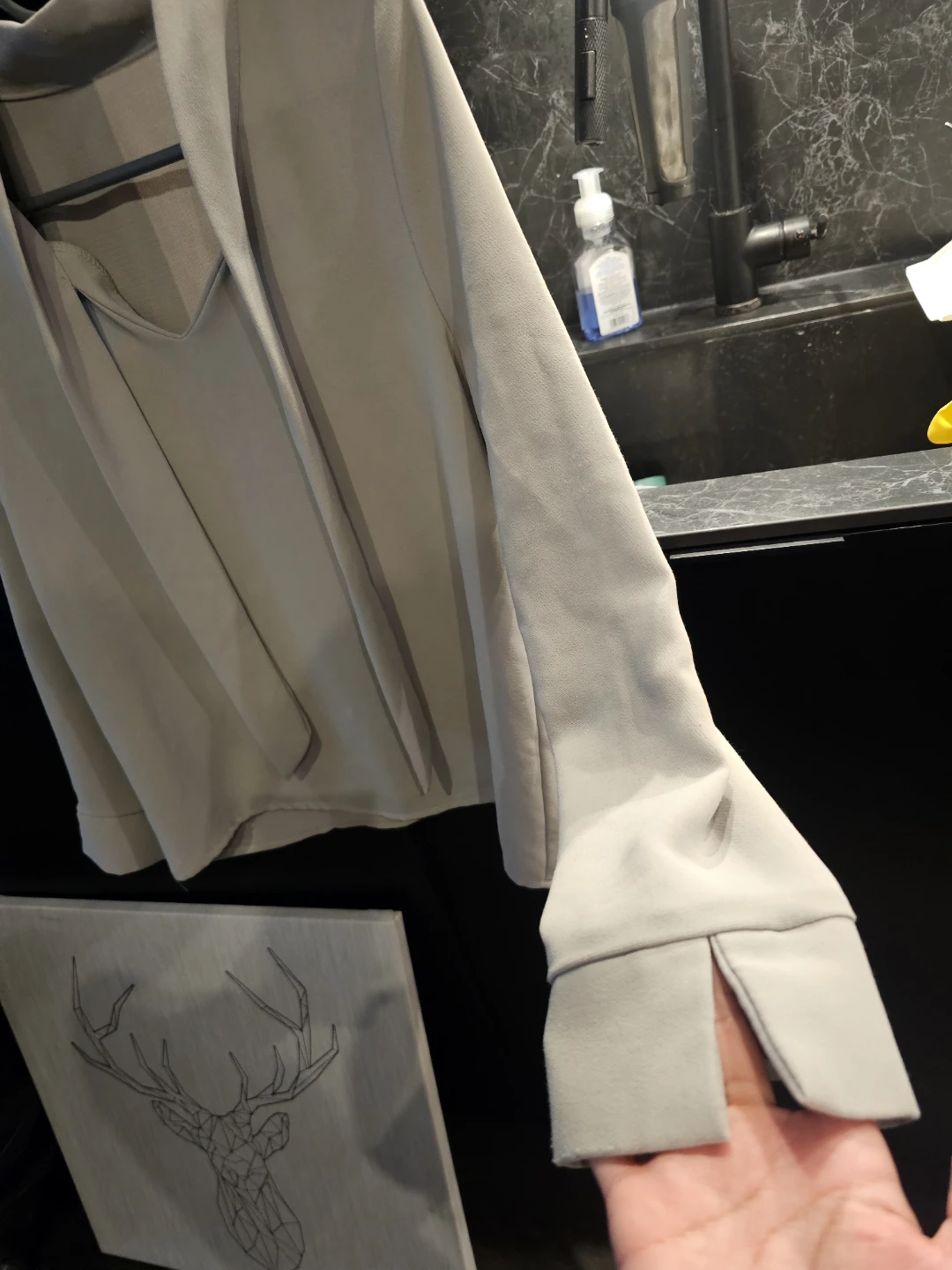 Women's Long Sleeve Bow Blouse M - photo 3