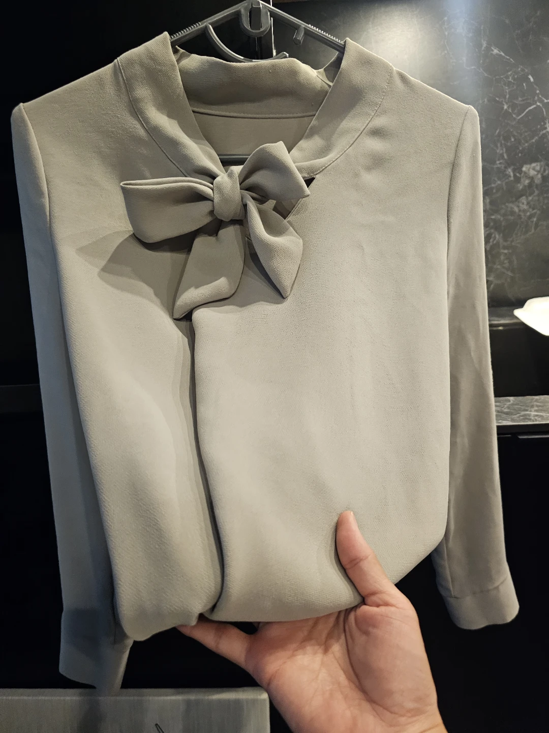 Women's Long Sleeve Bow Blouse M - photo 5