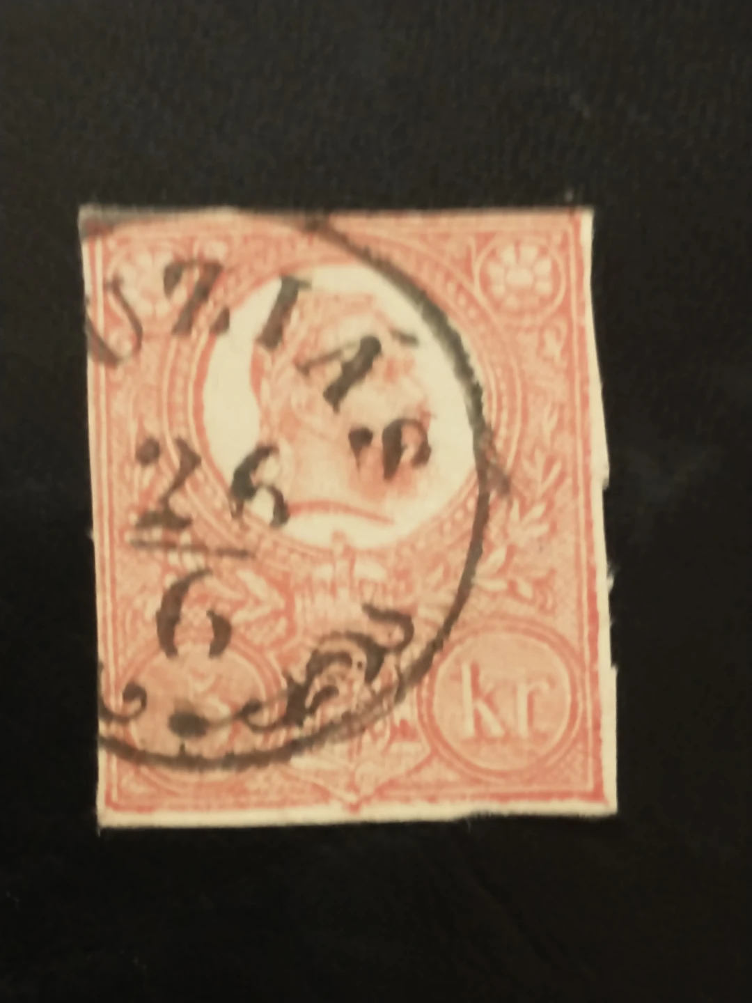 Beautiful 1871 Hungary 5 krajczar imperforate #3a