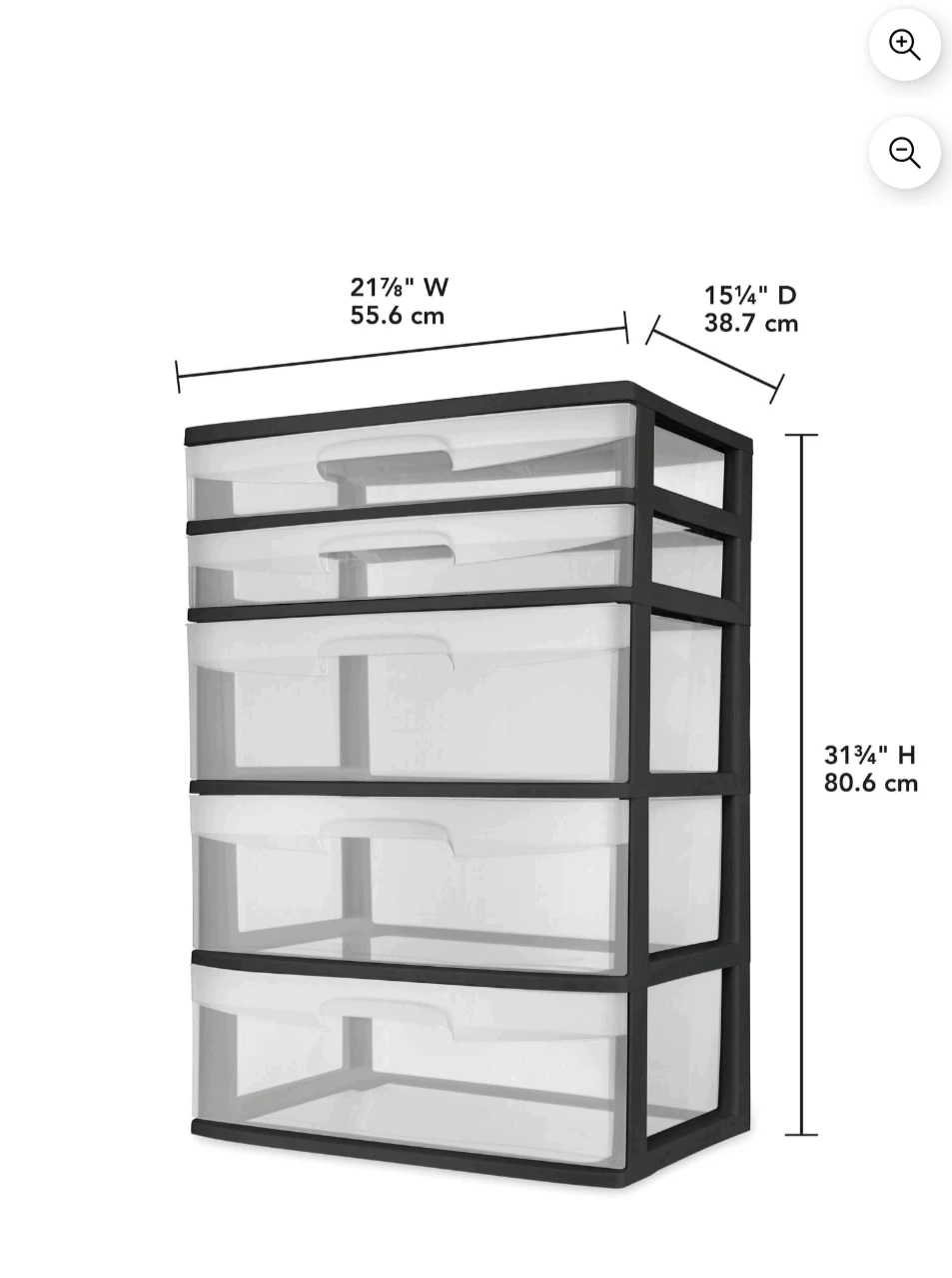 Plastic 5-Drawer Storage Unit - photo 3